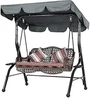Garden Swing Canopy Replacement, Waterproof Oxford Cloth Outdoor Rainproof Durable All Weather for Patio Swing 2 Seat Chair Canopy Spare 55.9 x 47.2 x 7