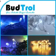 4.5M 40 MULTI WHITE BLUE BATTERY OPERATED STRIING ROPE FAIRY LIGHTS PARTY