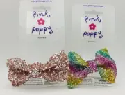 Pink Poppy Children's Encrusted Gemstone Hair Bow Clip