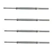 4Pc Marine Stainless Steel 1/2" Threaded Rod & Swage Stud Turnbuckle 5/16" Cable
