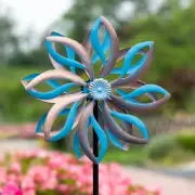 Metal Wind Spinners Outdoor,Vintage Kinetic Wind Spinner Garden Pinwheels wit...