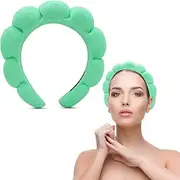 Spa Headband for Washing Face, Makeup, Facial and Skincare. Bubble Skin Care Head Band. Puffy Terry Cloth, Non Slip Get Ready Hairband for Women, Teens, Girls. Cute Hair Accessories.