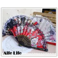 在飛比找樂天市場購物網優惠-A2095 蕾絲邊繡花扇 西班牙蕾絲扇 布面扇 緞面扇 中國