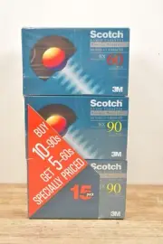 NEW Factory Sealed 15-Pack Scotch 3M Cassette Tapes
