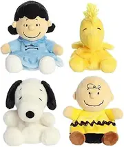 [Aurora] Peanuts Palm Pal Plush Bundle, Charlie Brown, Lucy, Woodstock and Snoopy