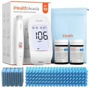 iHealth Acacia Blood Glucose Monitor Kit 100 Glucometer Strips 100 Lancets 1 ...