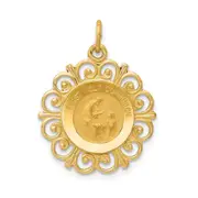 14k Yellow Gold First Holy Communion Charm