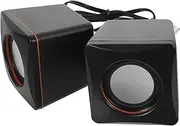 Mikinona 1Pair Mini USB Desktop Speakers Portable Small Wired Audio for Computer Laptop Office Compact Design for Easy Storage and Travel Sound Output
