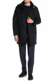 $495 Tommy Hilfiger Snowdon Men’s All-Weather Coat Navy Blue 40R