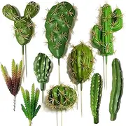 N|A Cayway 10 PCS Faux Fake Succulents Artificial Cactus DecorFaux Cactus Cacti Plant Artificial Cactus Succulent Artificial Succulent Plants for Decoration Faux Cactus Plant Bulk