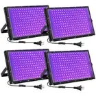 Waygor 200W LED Black Lights for Glow Party IP65 Waterproof UV Blacklight Flo...