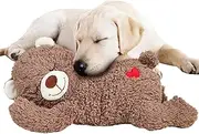 Puppy Heartbeat Toy, Cuddly Bear For Dogs, Soft Sensory Plush Pet Toys, Stuffed Calming Heartbeat Animal For Sleeping, Resting, Playing, Training