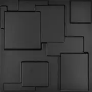 Art3d PVC 3D Wall Panels, 12 PCS 50x50cm Wall Decor for Living Room, Black