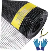 Black Hardware Cloth 1/2 inch 48 x 100 ft 19 Gange PVC Coated Wire Mesh Roll