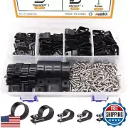 mankk 306PCS Cable Clips Wire Clips Assortment Kit Nylon Plastic R-Type Cable