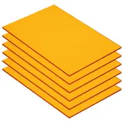 PMMA Acrylic Sheets Colored Transparent 7 x 5Inch Yellow 6 Pcs