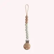 Mushie Pacifier Clip Halo - Sage by Mushie | the memo