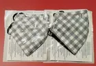 Two Tory Burch Face Masks, Gray/White Cross Pattern, Limited Edition Design, NEW