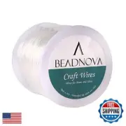 BEADNOVA 0.8mm Bracelet String Clear Craft Wire Stretch String Cord for Jewel