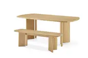 Posey Dining Table with Bench Set