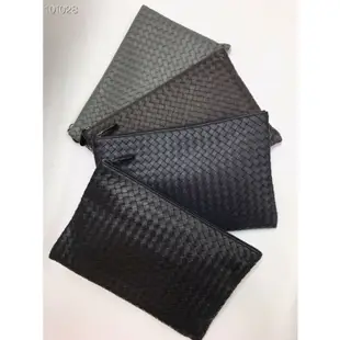 Bottega Veneta 522430 BV 小羊皮編織手拿包 黑色