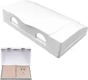 1x Socket Cover Box, Childproof Double-Position Switch Protector Cover 86 Type Electrical Outlet Plug Cover for Home Kitchen Safety (White)