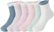 [byepica] 6 Pairs Women'S Winter Socks, Soft Warm Socks In 6 Vibrant Colors, Great For Home, Sleep, And Gifting, Multicolor, One Size