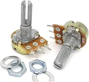 5pcs WH148 3PIN 20MM B10K 10K OHM Single Rotary Potentiometer Pots Shaft 20MM with Nuts Single Couplet Potentiometer