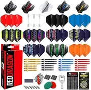 RED DRAGON Darts Accessory Pack Pro Aluminium Set, including flights, stems (shafts) and accessories
