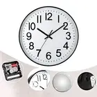 Non Ticking Clock 12 Inch Diameter 3D Arabic Numerals High-Transparent Glass
