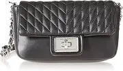[Karl Lagerfeld Paris] Agyness Purse – Women’s Crossbody Handbags with Quilted Flap and Klp Twist Lock
