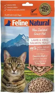 Grain-Free Freeze-Dried Cat Food, Lamb & Salmon 100G