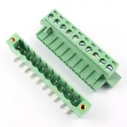 10Pcs 5.08mm Pitch 10 Pin Right Angle Screw Terminal Block Connector With Screws