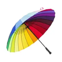 在飛比找樂天市場購物網優惠-24骨個性彩虹雨傘 男超大雙人三人手動長柄傘 戶外傘 加固放