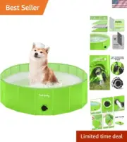 Dog Pool, Foldable Dog Pools for Large Dogs Portable Pet Pool Kiddie Pool Dog...