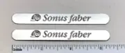 Sonus Faber Custom Engraved Silver Aluminum Speaker Badge PAIR Concertino