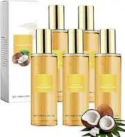 Vanilla Coconut Perfume Body Spray，long Lasting Mist，vacations Perfume，deodorant，with Warm Scented，portable Multiuse Fragrances，for Skin Body & Hair Travel Size Gifts for Women Men (5pcs)