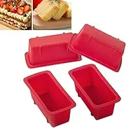 Mini Silicone Loaf Pan Set, 4Pcs Non-Stick Rectangle Silicone Bread Pan, Food Grade Mini Loaf Pans for Baking, Perfect for Bread, Cake, Brownies, Meatloaf, Ideal for Home Baking and Cooking Essentials