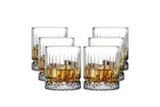 Pasabahce Elysia Whisky Tumbler Crystal Scotch Glasses 355 ml - 6 pack