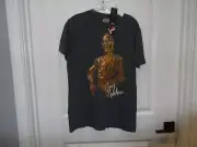 NWT Men's M star wars t-shirt short sleeve round neck gray character C-3PO *