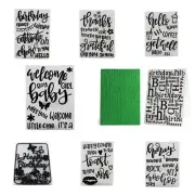 3DPlastic Embossing Folder Holiday Fondant Template Die Cutting Scrapbooking DIY