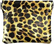 [ODAWA] Soft PU Leather Mini Wallet Change Bag Leopard Print Coin Purse Size 4.3" X 3.7", Leopard Print, one size, Leopard Print