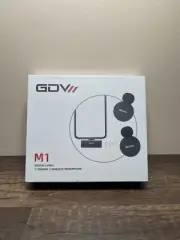 GDV M1 Wireless Lavalier Microphone for iPhone iPad,2Mics kit with Charging