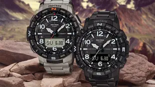 CASIO手錶公司貨登山錶藍芽登山錶溫度/高度/氣壓/羅盤/計算步數 PRT-B50T~PRT-B50