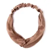 Nollia Ladies Criss Cross Elastic Stretch Headband Light Brown Solid