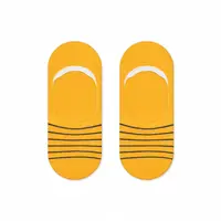 在飛比找PChome24h購物優惠-WARX除臭襪 百搭條紋隱形襪-橘黃