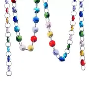 6Ft Glass Crystal Rainbow Octagon Beads 14mm Chandelier Prisms Hanging Garland
