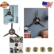 29.5" Rustic Metal Airplane Propeller Wall Decor Clock - Elegant Design