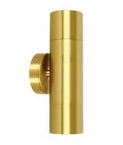 Exterior Pillar Up/Down Wall Light Solid Polished Brass