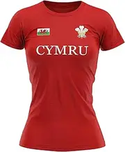 [Purple Print House] Cymru Womens T Shirt Rugby Prince of Wales Badge Welsh Nations Gift